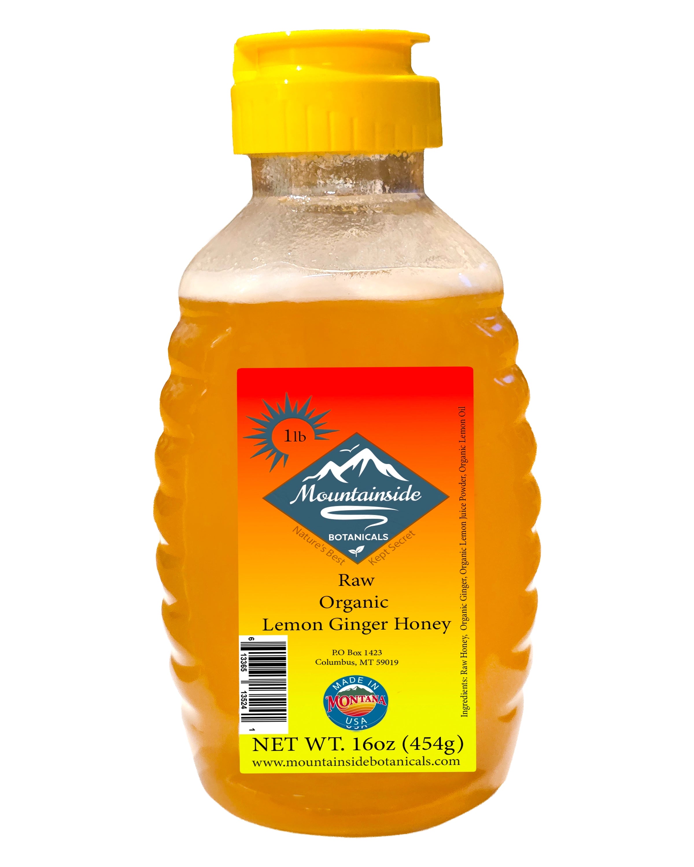 1 lb Raw Organic Lemon Ginger Honey