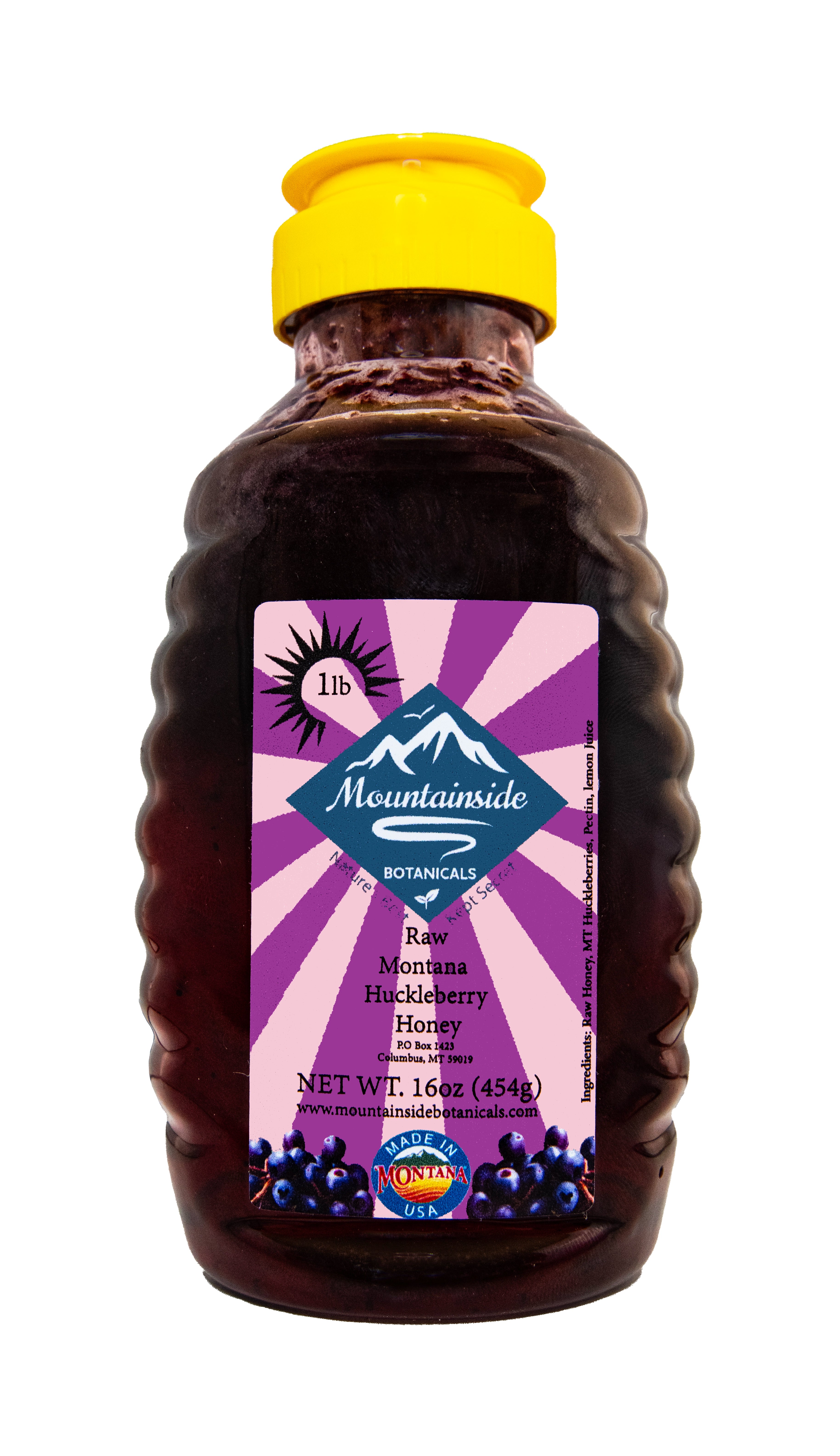 1 lb Raw Montana Huckleberry Honey